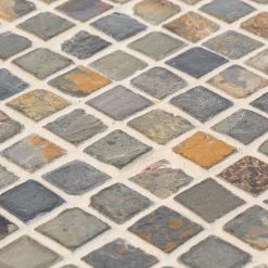 Slate Green 11.75 in. x 11.75 in. Textured Square Slate Wall and Floor Mosaic Tile (9.58 sq. ft./Case) by Jeffrey Court 11 Slate Green 11.75 in. x 11.75 in. Textured Square Slate Wall and Floor Mosaic Tile (9.58 sq. ft./Case) by Jeffrey Court -Ivy Hill Tile Sales green jeffrey court mosaic tile 99027 1d 1000