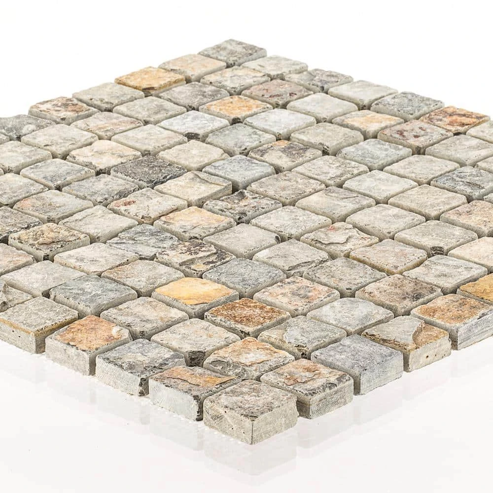 Slate Green 11.75 in. x 11.75 in. Textured Square Slate Wall and Floor Mosaic Tile (9.58 sq. ft./Case) by Jeffrey Court 5 Slate Green 11.75 in. x 11.75 in. Textured Square Slate Wall and Floor Mosaic Tile (9.58 sq. ft./Case) by Jeffrey Court - Image 3