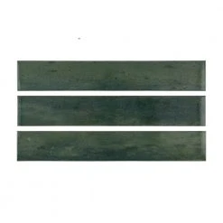 Typhoon Green 3 in. x 18 in. Subway Gloss Porcelain Wall and Floor Tile (10.76 sq. ft./Case) by Jeffrey Court -Ivy Hill Tile Sales green jeffrey court porcelain tile 13060 c3 1000