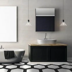 Ivory Lines 9.8 in. x 28.7 in. Matte Ceramic Wall Tile (15.71 sq. ft./Case) by Jeffrey Court -Ivy Hill Tile Sales ivory jeffrey court ceramic tile 93028 40 1000