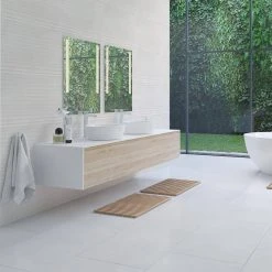 Ivory Lines 9.8 in. x 28.7 in. Matte Ceramic Wall Tile (15.71 sq. ft./Case) by Jeffrey Court -Ivy Hill Tile Sales ivory jeffrey court ceramic tile 93028 77 1000