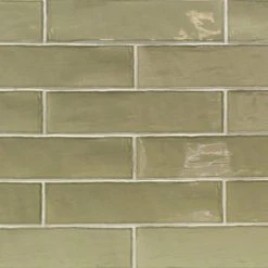Catalina Kale 3 in. x 12 in. x 8 mm Polished Ceramic Subway Wall Tile (10.76 sq.ft./case) by Ivy Hill Tile