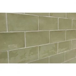 Catalina Kale 3 in. x 6 in. Polished Ceramic Subway Wall Tile (5.38 sq.ft./case) by Ivy Hill Tile 13 Catalina Kale 3 in. x 6 in. Polished Ceramic Subway Wall Tile (5.38 sq.ft./case) by Ivy Hill Tile -Ivy Hill Tile Sales kale ivy hill tile ceramic tile ext3rd101723 1f 1000