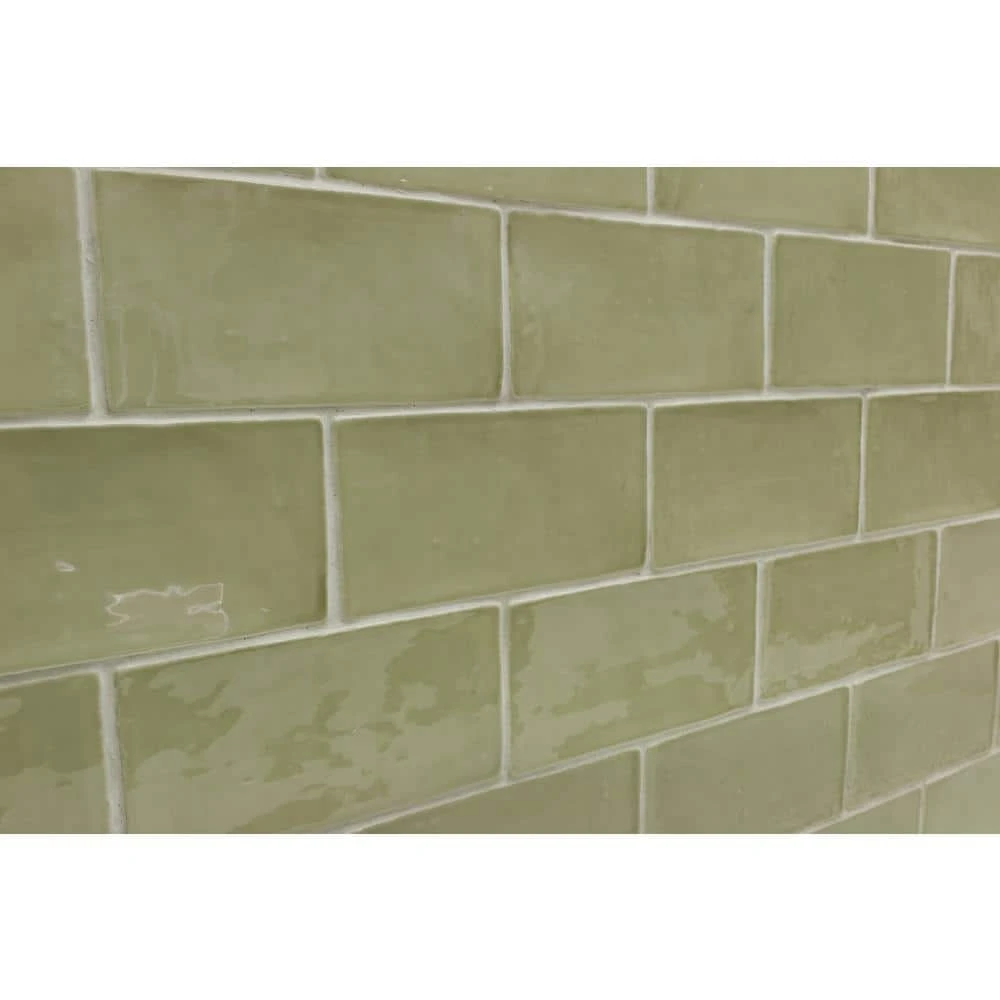 Catalina Kale 3 in. x 6 in. Polished Ceramic Subway Wall Tile (5.38 sq.ft./case) by Ivy Hill Tile 7 Catalina Kale 3 in. x 6 in. Polished Ceramic Subway Wall Tile (5.38 sq.ft./case) by Ivy Hill Tile - Image 5