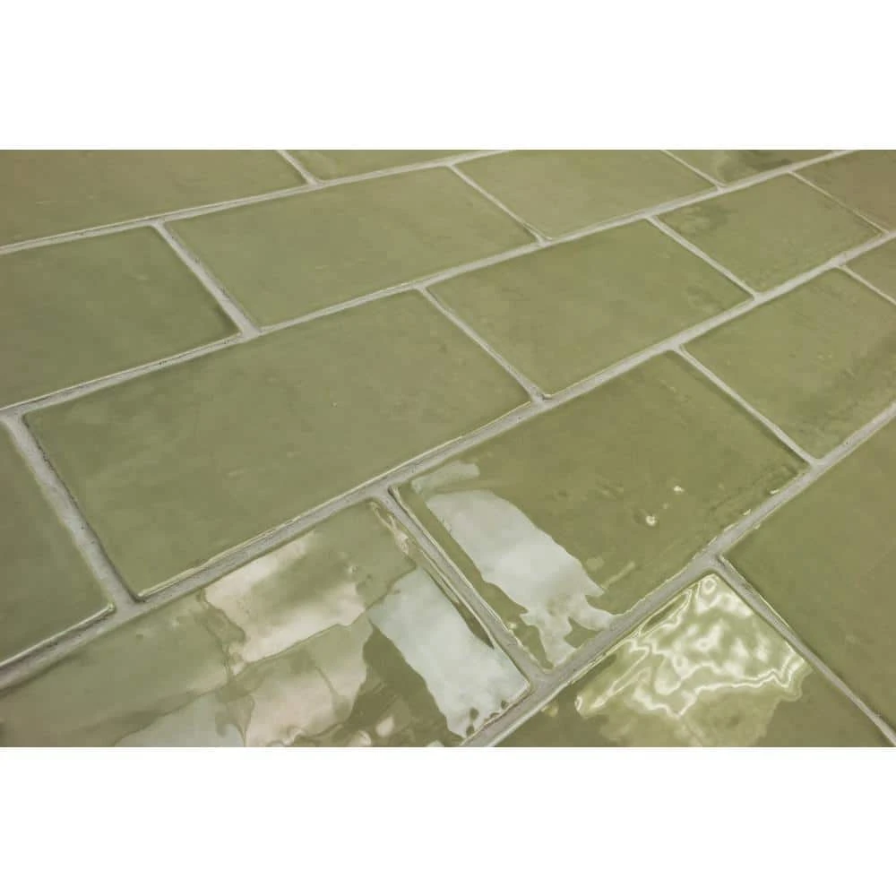 Catalina Kale 3 in. x 6 in. Polished Ceramic Subway Wall Tile (5.38 sq.ft./case) by Ivy Hill Tile 9 Catalina Kale 3 in. x 6 in. Polished Ceramic Subway Wall Tile (5.38 sq.ft./case) by Ivy Hill Tile - Image 7