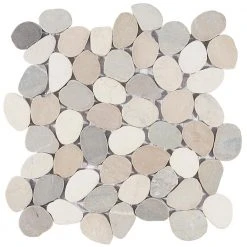 Countryside Sliced Round 11.81 in. x 11.81 in. Light Blend Floor and Wall Mosaic (0.97 sq. ft. / sheet) by Ivy Hill Tile -Ivy Hill Tile Sales light blend ivy hill tile mosaic tile ext3rd105054 44 1000