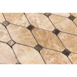 Diapson Light Emperador and Dark Emperador 11.87 in. x 13 in. Polished Marble Mosaic Tile (1.07 sq. ft./Sheet) by Ivy Hill Tile -Ivy Hill Tile Sales light emperador and dark emperador ivy hill tile marble tile ext3rd104521 1f 1000