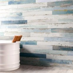 Cypress Multi-Color 4 in. x 32 in. x 9 mm Matte Wood Look Ceramic Wall Tile (12-Piece/10.91 sq. ft./Case) by Ivy Hill Tile -Ivy Hill Tile Sales multi color ivy hill tile ceramic tile ext3rd101434 e1 1000