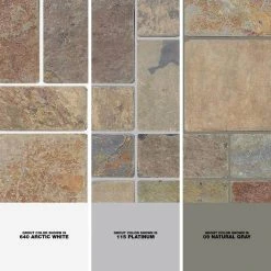 Rust Block Medley 11.75 in. x 11.75 in. Slate Wall and Floor Mosaic Tile (0.938 sq. ft./Each) by Jeffrey Court -Ivy Hill Tile Sales multi color jeffrey court mosaic tile 99124 1d 1000