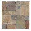 Rust Block Medley 11.75 in. x 11.75 in. Slate Wall and Floor Mosaic Tile (0.938 sq. ft./Each) by Jeffrey Court -Ivy Hill Tile Sales multi color jeffrey court mosaic tile 99124 64 1000