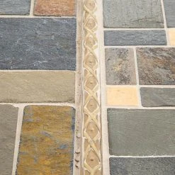 Rust Block Medley 11.75 in. x 11.75 in. Slate Wall and Floor Mosaic Tile (0.938 sq. ft./Each) by Jeffrey Court -Ivy Hill Tile Sales multi color jeffrey court mosaic tile 99124 66 1000