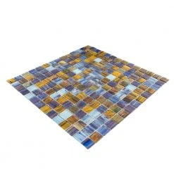 Vineyard Blue 11.875 in. x 11.875 in. Glossy Glass Mosaic Tile (19.58 sq. ft./Case) by Jeffrey Court -Ivy Hill Tile Sales multi green blue jeffrey court glass tile 99136 40 1000
