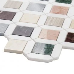 Lula Multicolor 11.92 in. x 11.92 in. Polished Marble Floor and Wall Tile (0.98 sq. ft./Each) by Ivy Hill Tile -Ivy Hill Tile Sales multicolor ivy hill tile marble tile ext3rd106598 44 1000
