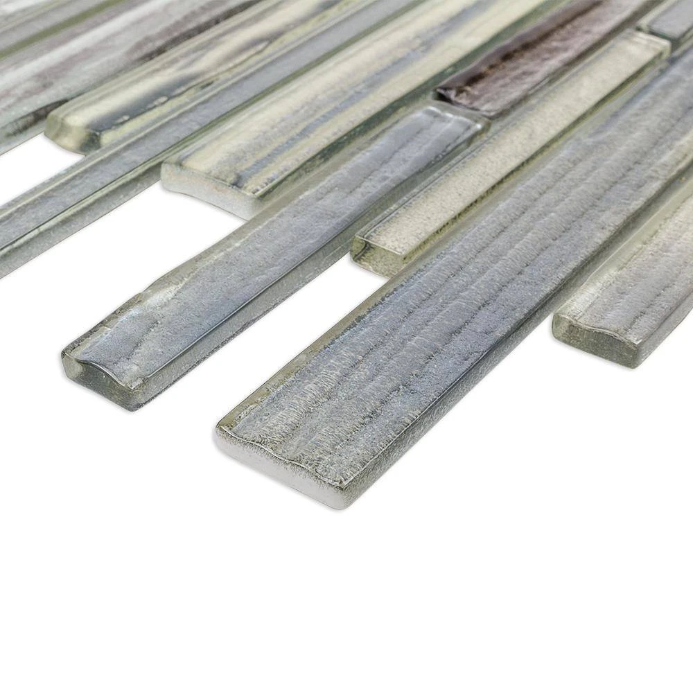 Midtown Sense Railroad Mutlicolor 11 .87 in. x 12.62 in. Polished Glass Wall Tile (1.04 sq. ft.) by Ivy Hill Tile 4 Midtown Sense Railroad Mutlicolor 11 .87 in. x 12.62 in. Polished Glass Wall Tile (1.04 sq. ft.) by Ivy Hill Tile - Image 2