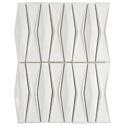 Delphi Harlequin Natural White 13 in. x 16 in. Polished Ceramic Mosaic Tile (1.41 sq. ft./Sheet) by Ivy Hill Tile -Ivy Hill Tile Sales natural white ivy hill tile ceramic tile ext3rd100270 44 1000