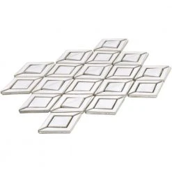 Delphi Jewel Natural White 12 in. x 16 in. Polished Ceramic Mosaic Tile (1.19 sq. ft./Sheet) by Ivy Hill Tile -Ivy Hill Tile Sales natural white ivy hill tile ceramic tile ext3rd100359 44 1000