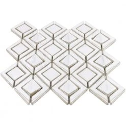 Delphi Jewel Natural White 12 in. x 16 in. Polished Ceramic Mosaic Tile (1.19 sq. ft./Sheet) by Ivy Hill Tile -Ivy Hill Tile Sales natural white ivy hill tile ceramic tile ext3rd100359 fa 1000