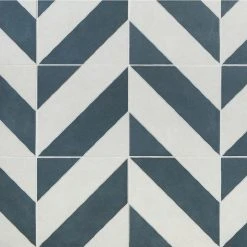 Anya Navy Diagonal Square 9 in. x 9 in. Glazed Porcelain Floor and Wall Tile (10.76 sq. ft./Case) by Ivy Hill Tile