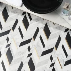 Tyra Nero 11.81 in. x 18.89 in. Polished Marble Wall Mosaic Tile (1.55 sq. ft./Each) by Ivy Hill Tile 17 Tyra Nero 11.81 in. x 18.89 in. Polished Marble Wall Mosaic Tile (1.55 sq. ft./Each) by Ivy Hill Tile -Ivy Hill Tile Sales nero ivy hill tile marble tile ext3rd106774 76 1000