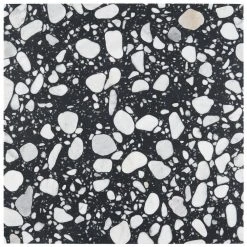 Terra Italia Nero 23.62 in. x 23.62 in. Honed Marble Terrazzo Floor and Wall Tile (3.87 sq. ft./Each) by Ivy Hill Tile -Ivy Hill Tile Sales nero ivy hill tile marble tile ext3rd106974 4f 1000