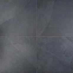 Copley Nero 24 in. x 24 in. x 10mm Matte Stone Look Porcelain Floor and Wall Tile (4-piece / 15.49 sq. ft. / box) by Ivy Hill Tile