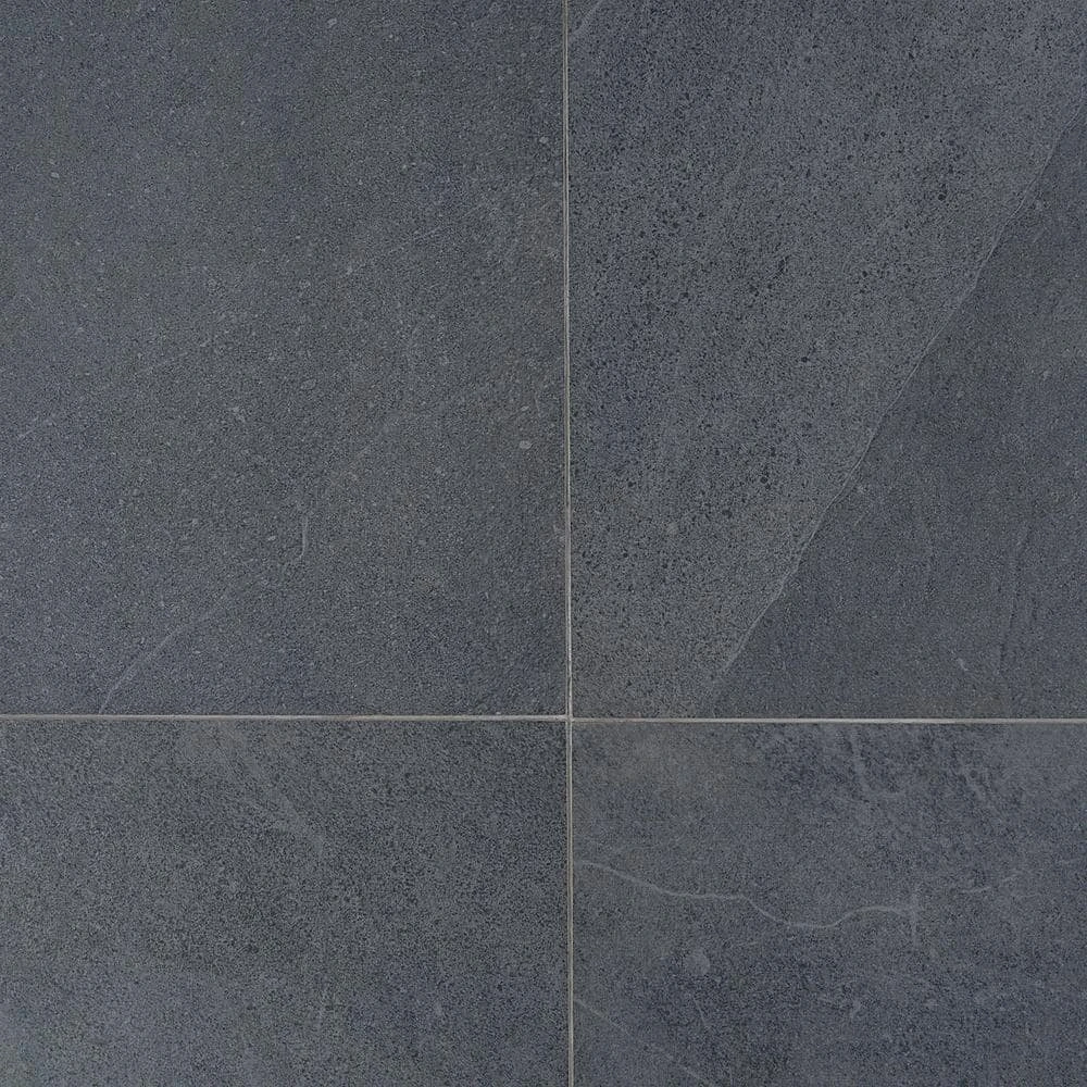 Copley Nero 24 in. x 24 in. x 10mm Matte Stone Look Porcelain Floor and Wall Tile (4-piece / 15.49 sq. ft. / box) by Ivy Hill Tile 6 Copley Nero 24 in. x 24 in. x 10mm Matte Stone Look Porcelain Floor and Wall Tile (4-piece / 15.49 sq. ft. / box) by Ivy Hill Tile - Image 4