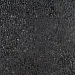 3D Pebble Rock Jet Black 12 in. x 12 in. x 10 mm Marble Mosaic Floor and Wall Tile by Ivy Hill Tile