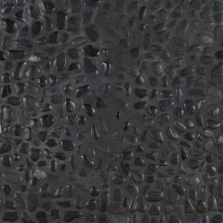3D Pebble Rock Jet Black 12 in. x 12 in. x 10 mm Marble Mosaic Floor and Wall Tile by Ivy Hill Tile -Ivy Hill Tile Sales obsidian black ivy hill tile marble tile ext3rd100679 c3 1000