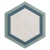Dash Deco Ocean Cielo 8.5 in. x 9.84 in. Matte Hexagon Porcelain Floor and Wall Tile (12.66 sq. ft./Case) by Ivy Hill Tile 1 Dash Deco Ocean Cielo 8.5 in. x 9.84 in. Matte Hexagon Porcelain Floor and Wall Tile (12.66 sq. ft./Case) by Ivy Hill Tile -Ivy Hill Tile Sales ocean cielo ivy hill tile porcelain tile ext3rd107126 64 1000