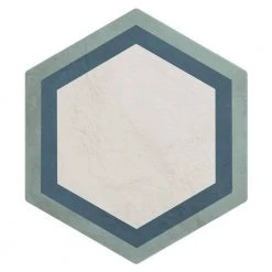 Dash Deco Ocean Cielo 8.5 in. x 9.84 in. Matte Hexagon Porcelain Floor and Wall Tile (12.66 sq. ft./Case) by Ivy Hill Tile