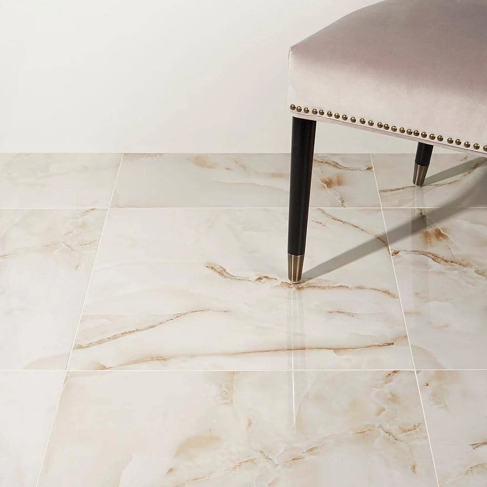 Selene Onyx Pearl 24 in. x 24 in. Polished Porcelain Floor and Wall Tile (15.49 sq. ft. / Case) by Ivy Hill Tile 4 Selene Onyx Pearl 24 in. x 24 in. Polished Porcelain Floor and Wall Tile (15.49 sq. ft. / Case) by Ivy Hill Tile - Image 2