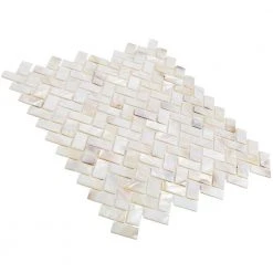 Pacific White Herringbone 11.81 in. x 11.81 in. Pearl Shell Mosaic Tile by Ivy Hill Tile -Ivy Hill Tile Sales pearl ivy hill tile glass tile ext3rd102056 4f 1000