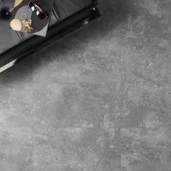 Revive 12mil Metalcrete 12.4 in. W x 24.4 in. L Pewter Waterproof Glue Down Vinyl Tile Flooring (42.04 Sq. Ft. / Case) by Ivy Hill Tile 12 Revive 12mil Metalcrete 12.4 in. W x 24.4 in. L Pewter Waterproof Glue Down Vinyl Tile Flooring (42.04 Sq. Ft. / Case) by Ivy Hill Tile -Ivy Hill Tile Sales pewter ivy hill tile vinyl tile ext3rd106437 c3 1000