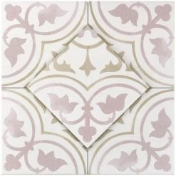 Anabella Tate 9 in. x 9 in. x 11mm Matte Porcelain Floor and Wall Tile (10.76 sq. ft. / box) by Ivy Hill Tile -Ivy Hill Tile Sales pink sand white ivy hill tile porcelain tile ext3rd101352 1d 1000