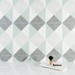 Anya Sage Diamond Square 9 in. x 9 in. Matte Porcelain Floor and Wall Tile (10.76 sq. ft./Case) by Ivy Hill Tile -Ivy Hill Tile Sales sage ivy hill tile porcelain tile ext3rd105149 c3 1000