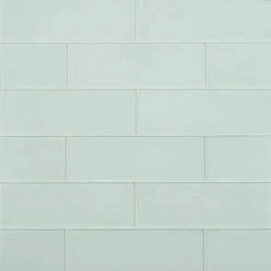 Contempo Seafoam Frosted 4 in. x 12 in. Glass Tile (15 pieces 5 sq.ft/Box) by Ivy Hill Tile