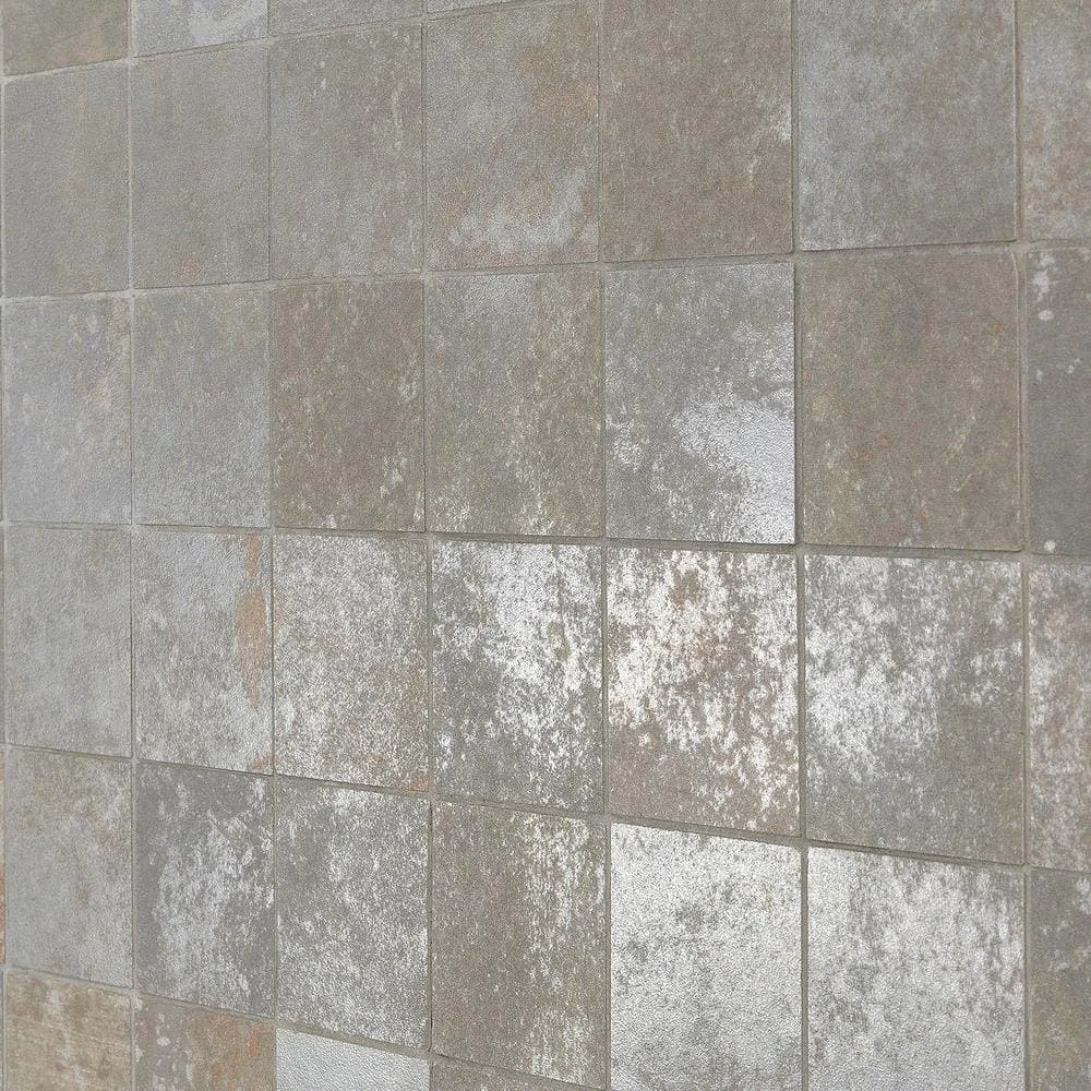 Voyager 2 in. x 2 in. Gray Metal Look Porcelain Mosaic Floor and Wall Tile by Ivy Hill Tile 8 Voyager 2 in. x 2 in. Gray Metal Look Porcelain Mosaic Floor and Wall Tile by Ivy Hill Tile - Image 6