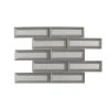 Silver Ingot 9.625 in. x 11.75 in. Interlocking Glossy Glass Mosaic Tile (7.854 sq. ft./Case) by Jeffrey Court -Ivy Hill Tile Sales silver jeffrey court glass tile 96782 64 1000