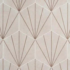 Klyda Beams Taupe 12.6 in. x 14.5 in. Matte Hexagon Porcelain Floor and Wall Tile (10.51 sq. ft. / Case) by Ivy Hill Tile -Ivy Hill Tile Sales taupe ivy hill tile porcelain tile ext3rd106093 1f 1000