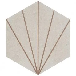 Klyda Beams Taupe 12.6 in. x 14.5 in. Matte Hexagon Porcelain Floor and Wall Tile (10.51 sq. ft. / Case) by Ivy Hill Tile -Ivy Hill Tile Sales taupe ivy hill tile porcelain tile ext3rd106093 c3 1000
