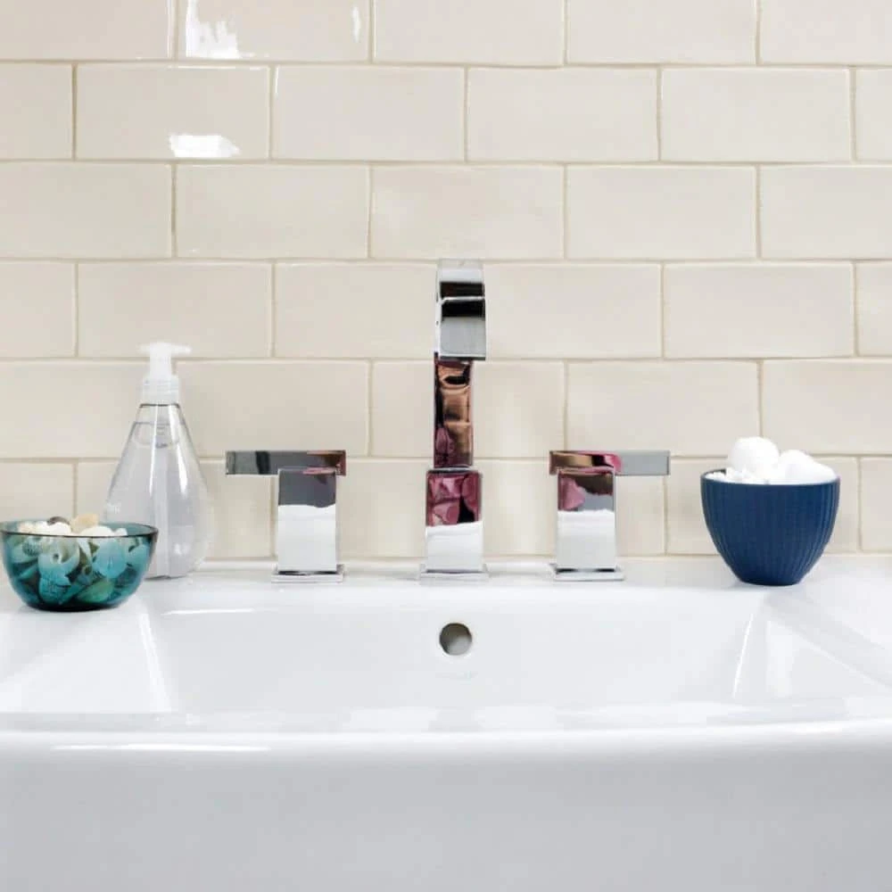 Catalina Vanilla 3 in. x 6 in. Polished Ceramic Subway Wall Tile (5.38 sq. ft./case) by Ivy Hill Tile 4 Catalina Vanilla 3 in. x 6 in. Polished Ceramic Subway Wall Tile (5.38 sq. ft./case) by Ivy Hill Tile - Image 2