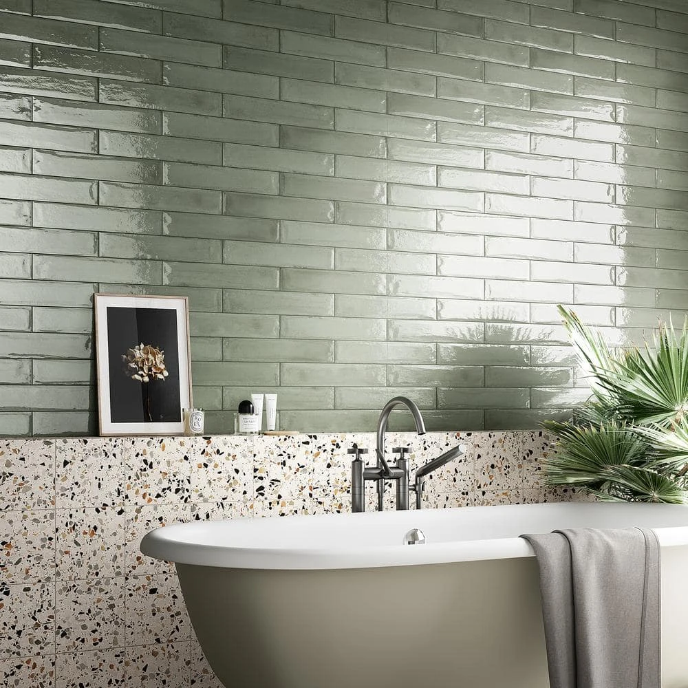 Tint Verde 2.95 in. x 15.74 in. Polished Porcelain Wall Tile (14.2 sq. ft./Case) by Ivy Hill Tile 10 Tint Verde 2.95 in. x 15.74 in. Polished Porcelain Wall Tile (14.2 sq. ft./Case) by Ivy Hill Tile - Image 8