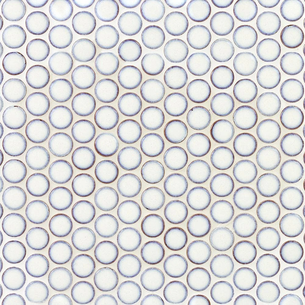 Bliss Edged Penny Vintage White 11.49 in. x 12.32 in. Polished Ceramic Floor and Wall Mosaic Tile (0.98 Sq. Ft./Each) by Ivy Hill Tile 3 Bliss Edged Penny Vintage White 11.49 in. x 12.32 in. Polished Ceramic Floor and Wall Mosaic Tile (0.98 Sq. Ft./Each) by Ivy Hill Tile
