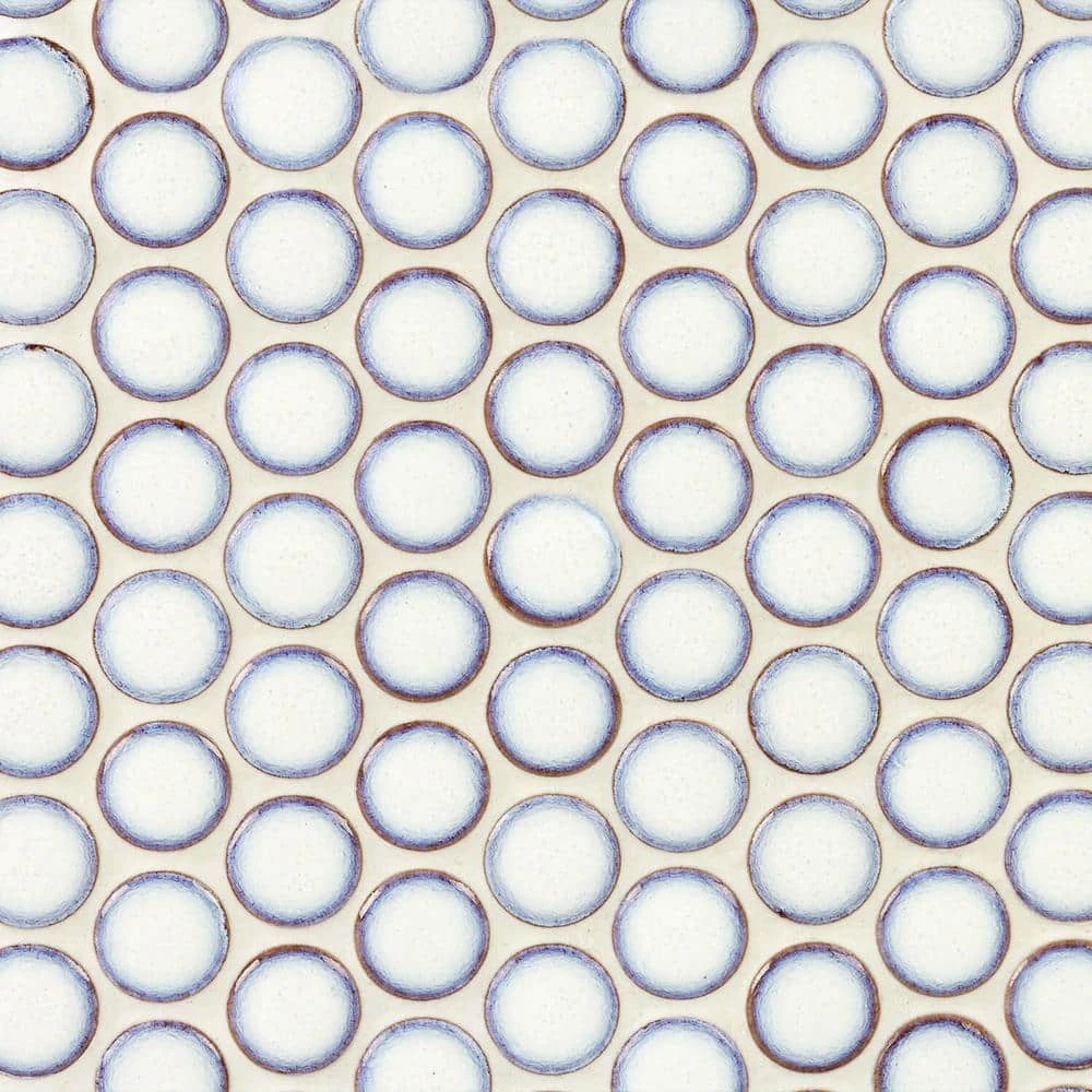 Bliss Edged Penny Vintage White 11.49 in. x 12.32 in. Polished Ceramic Floor and Wall Mosaic Tile (0.98 Sq. Ft./Each) by Ivy Hill Tile 5 Bliss Edged Penny Vintage White 11.49 in. x 12.32 in. Polished Ceramic Floor and Wall Mosaic Tile (0.98 Sq. Ft./Each) by Ivy Hill Tile - Image 3