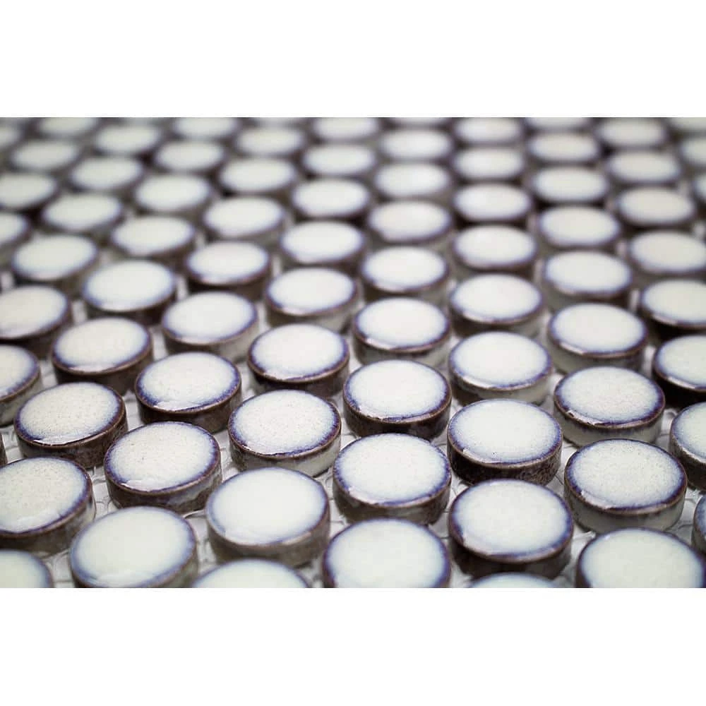 Bliss Edged Penny Vintage White 11.49 in. x 12.32 in. Polished Ceramic Floor and Wall Mosaic Tile (0.98 Sq. Ft./Each) by Ivy Hill Tile 8 Bliss Edged Penny Vintage White 11.49 in. x 12.32 in. Polished Ceramic Floor and Wall Mosaic Tile (0.98 Sq. Ft./Each) by Ivy Hill Tile - Image 6