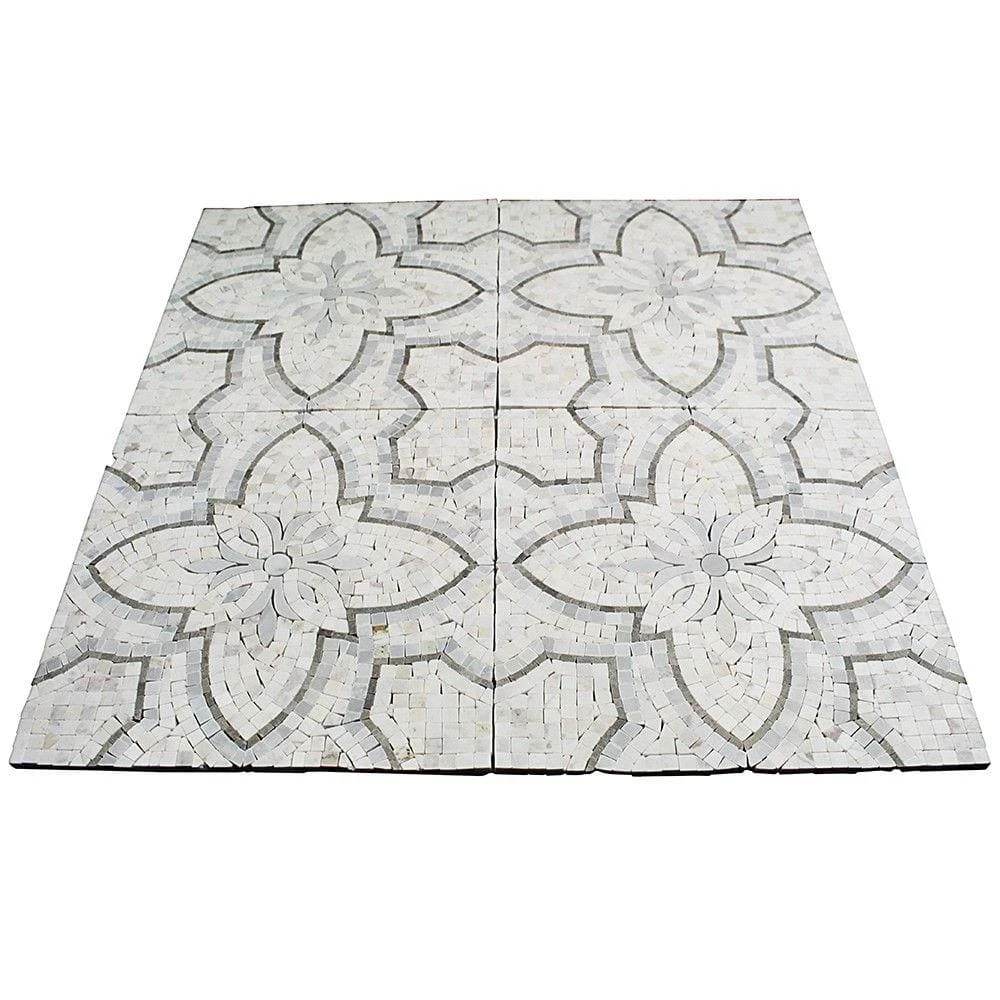 Garden White Gray 12 in. x 12 in. x 10 mm Marble Mosaic Tile by Ivy Hill Tile 6 Garden White Gray 12 in. x 12 in. x 10 mm Marble Mosaic Tile by Ivy Hill Tile - Image 4