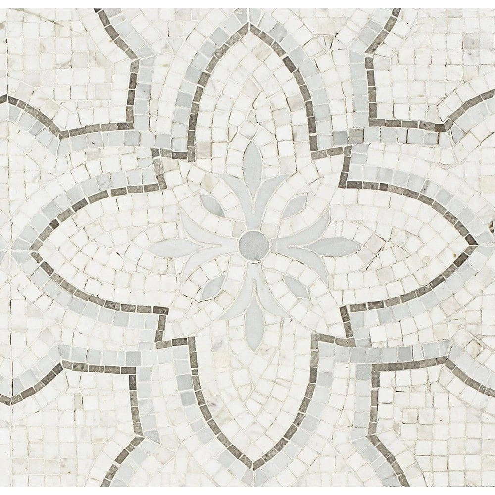 Garden White Gray 12 in. x 12 in. x 10 mm Marble Mosaic Tile by Ivy Hill Tile 3 Garden White Gray 12 in. x 12 in. x 10 mm Marble Mosaic Tile by Ivy Hill Tile