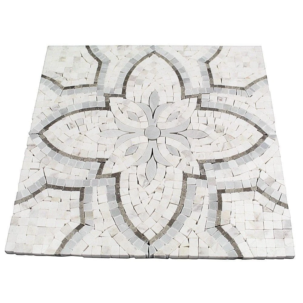 Garden White Gray 12 in. x 12 in. x 10 mm Marble Mosaic Tile by Ivy Hill Tile 7 Garden White Gray 12 in. x 12 in. x 10 mm Marble Mosaic Tile by Ivy Hill Tile - Image 5