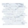 Hampton Cove White 11.625 in. x 11.625 in. Interlocking Glossy Glass Mosaic Tile (0.938 sq. ft./Each) by Jeffrey Court -Ivy Hill Tile Sales white gray jeffrey court glass tile 93030 64 1000
