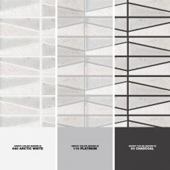 Meander White/Grey 10.625 in. x 12 in. Interlocking Honed Marble Wall and Floor Mosaic Tile (0.885 sq. ft./Each) by Jeffrey Court -Ivy Hill Tile Sales white gray jeffrey court marble tile 13016 1d 1000